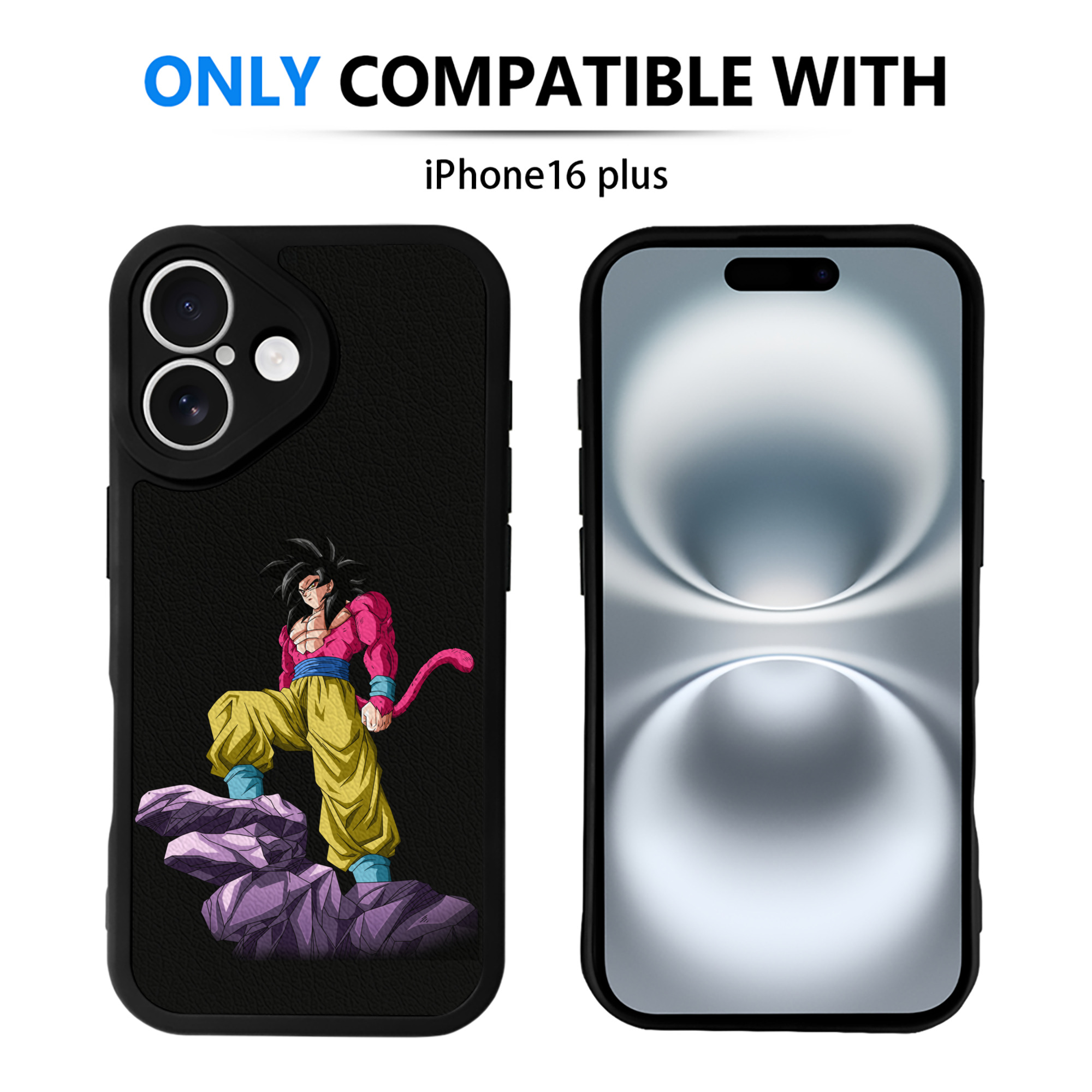 （画像用） ドラゴンボール 孫悟空（そん ごくう）Son Goku カカロット DRAGON BALL Kakarotto 【iPhone 16シリーズ対応】シリコンスマホケース（レザー調） 材質：シリコン